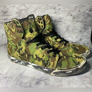 Supra x Rothco Skytop Green Camo Skate Shoes